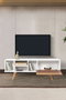 Hanah Home Ela 3330 Soporte para TV Blanco y Nogal